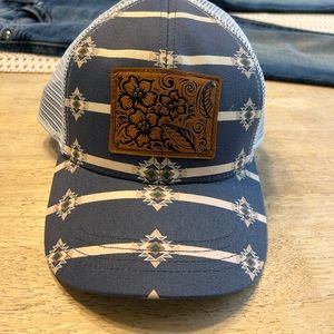 Leather patch ball cap